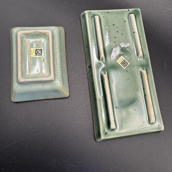 MCI Japan Hand Painted sushi Sauce Trinket Dish Vintage Decor Japanese set of 2 - Picture 4 of 5